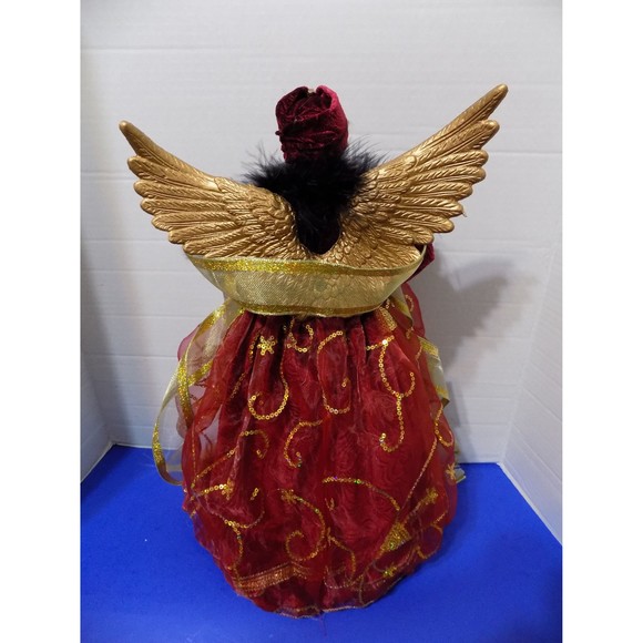 NEW Christmas Black African American Fancy Lady Angel Tree Topper 34th & Pine - Picture 4 of 7
